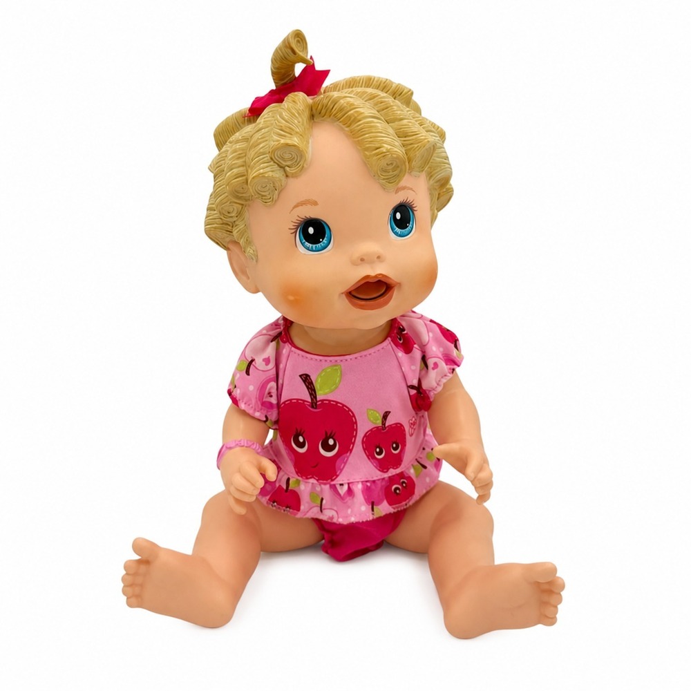 2009 Hasbro Baby Alive Baby All Gone Talking Doll Works 13" Original Outfit